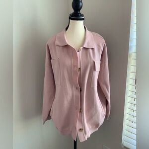 SUPRELOOK  pink long sleeve button down cardigan
